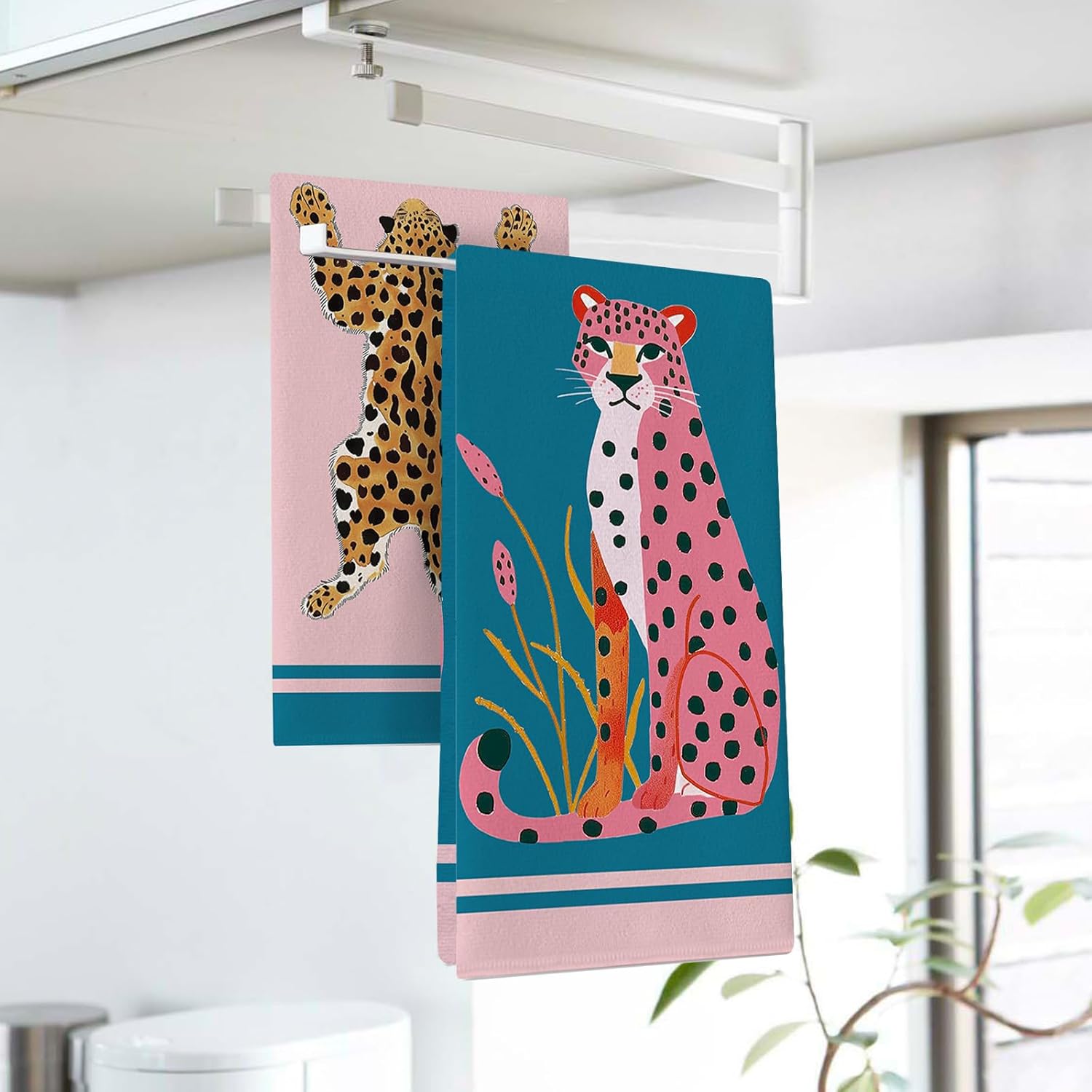 2 Adet, Pembe ve Mavi Leopar M - Home Cooking Is The Best incelemesi ve fiyatı