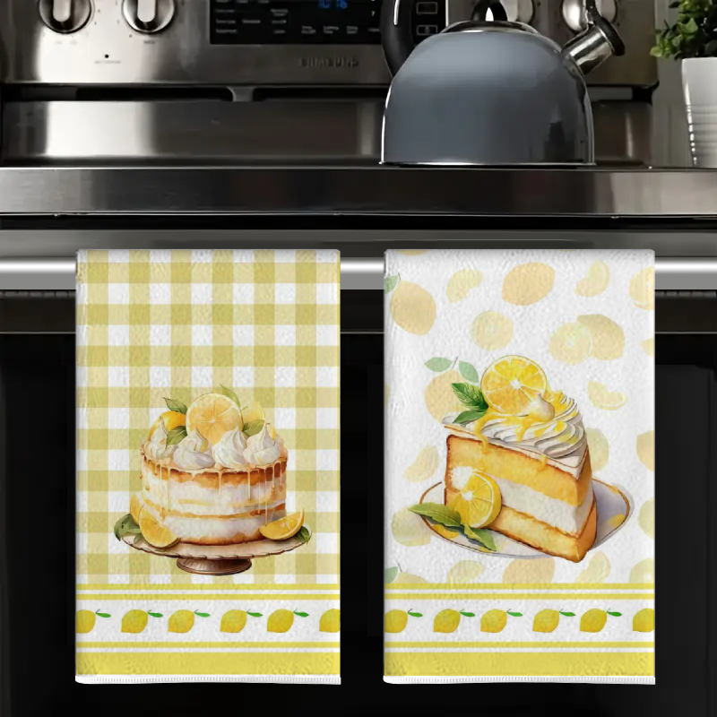2 Adet, Sarı Mutfak Havluları, - Home Cooking Is The Best incelemesi ve fiyatı